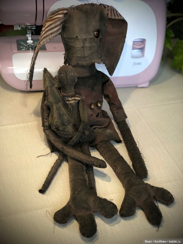 Жуткая чердачная кукла ручная работа (фото 4)