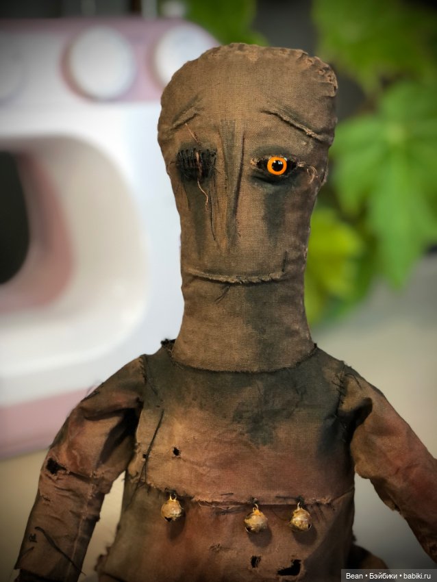 Жуткая чердачная кукла ручная работа (фото 6)