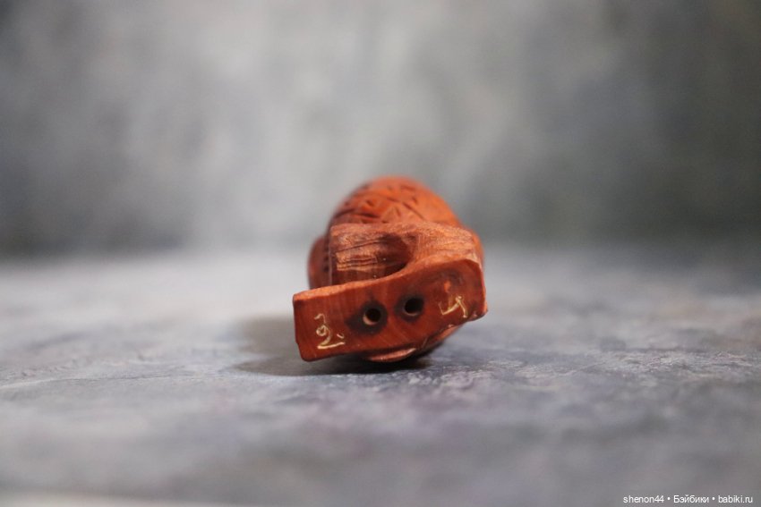 Нэцкэ "Сова", японский самшит, ручная работа. Винтаж (фото 5)