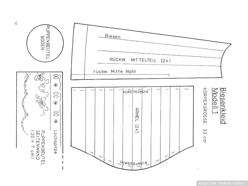 Руководство по изготовлению кукольной одежды Puppenmode