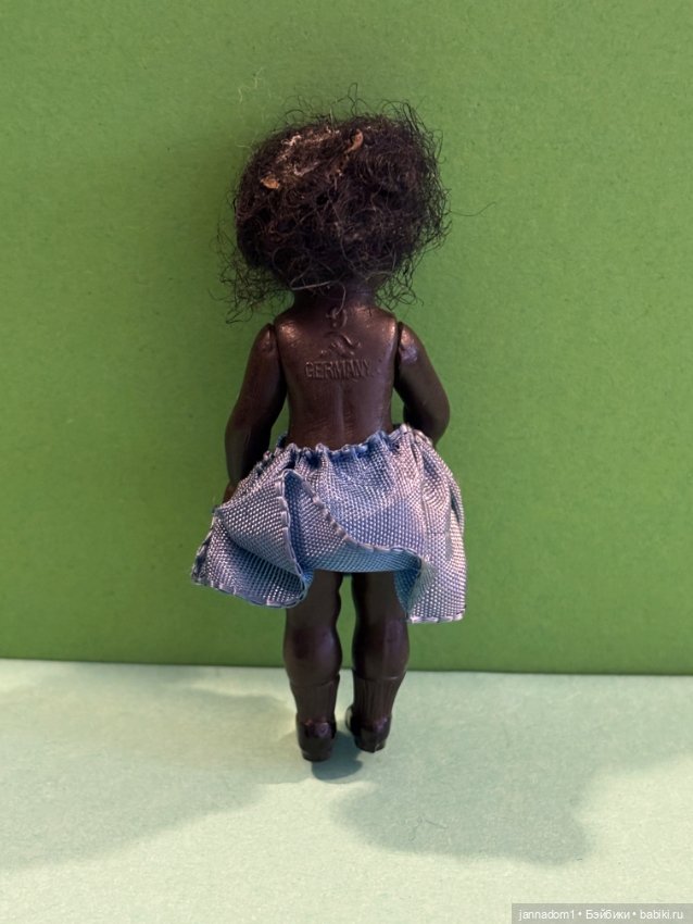 Редкая целлулоидная куколка Minerva негритяночка, высота 9 см (фото 2)