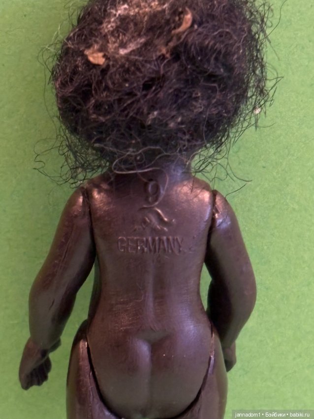 Редкая целлулоидная куколка Minerva негритяночка, высота 9 см (фото 5)