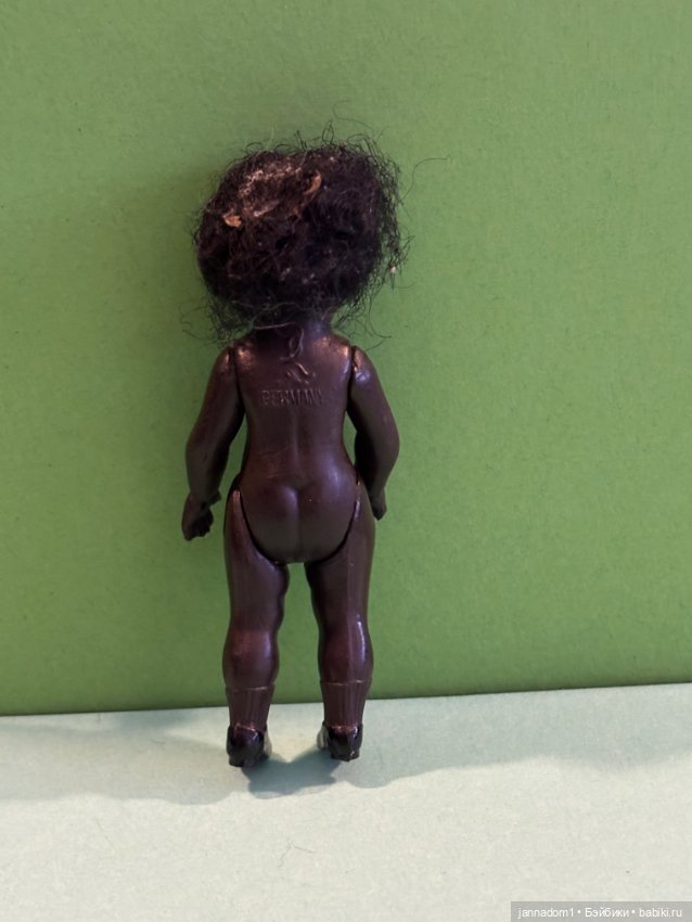Редкая целлулоидная куколка Minerva негритяночка, высота 9 см (фото 4)