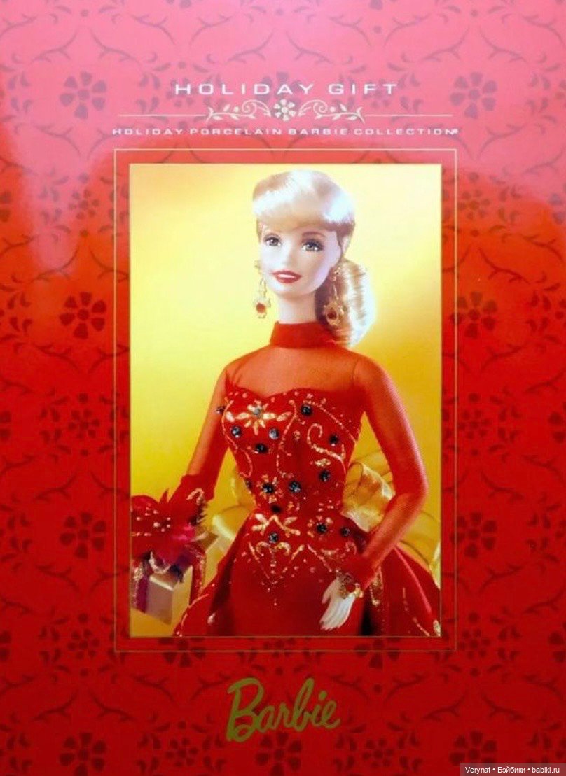 Фарфоровая Барби Barbie Holiday Gift (Праздничный подарок) (фото 6)