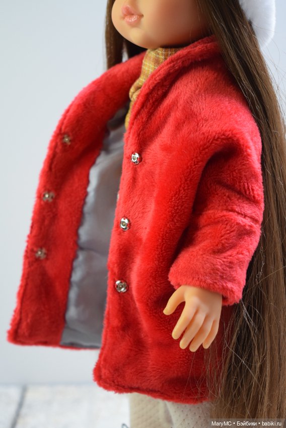 Пальто, берет, шарфик на Паола Рейна 34 см (фото 4)