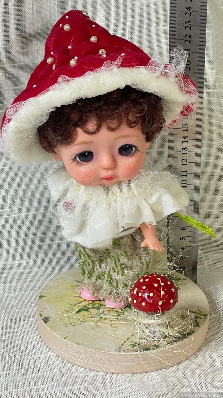 Мальчик мухоморчик — ООАК (кастом куклы) (фото 3)