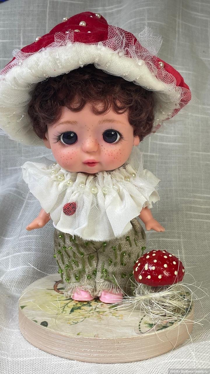 Мальчик мухоморчик — ООАК (кастом куклы) (фото 9)