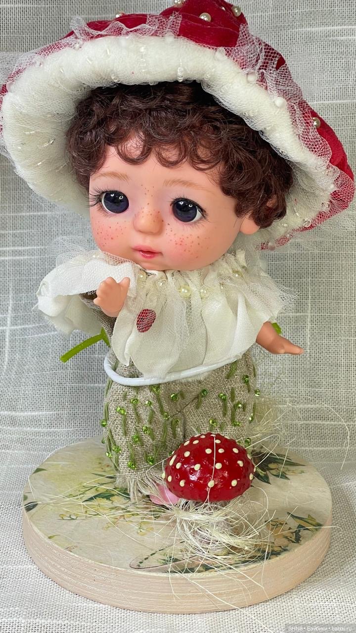 Мальчик мухоморчик — ООАК (кастом куклы) (фото 6)