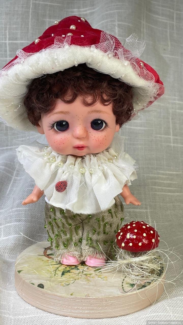 Мальчик мухоморчик — ООАК (кастом куклы) (фото 10)