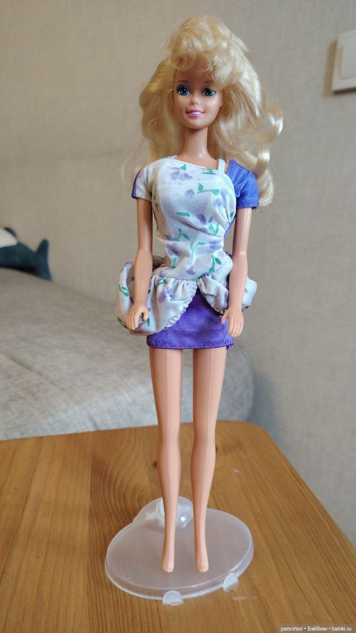 Barbie Fashion Play 1990 обычный выпуск в платье редкого выпуска (фото 3)