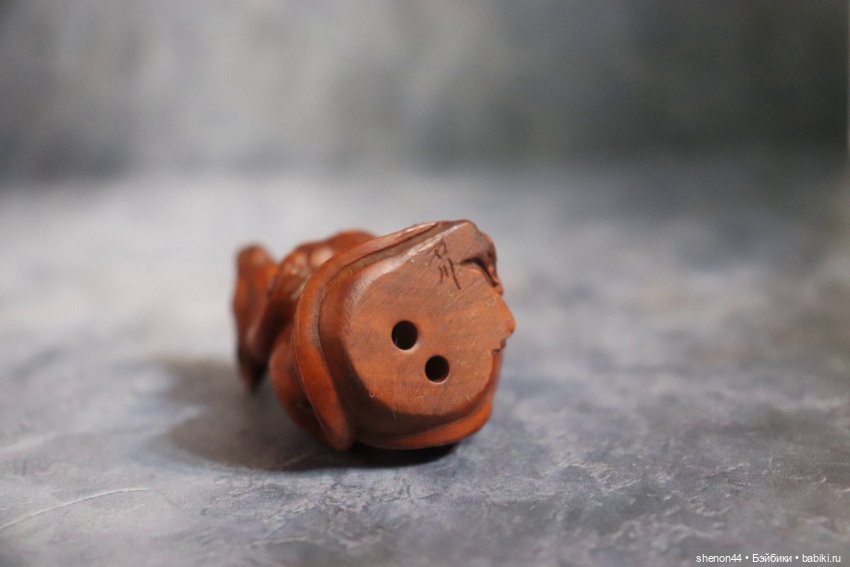 Нэцкэ "Мышки на мешке крупы" Винтаж, подписана (фото 5)