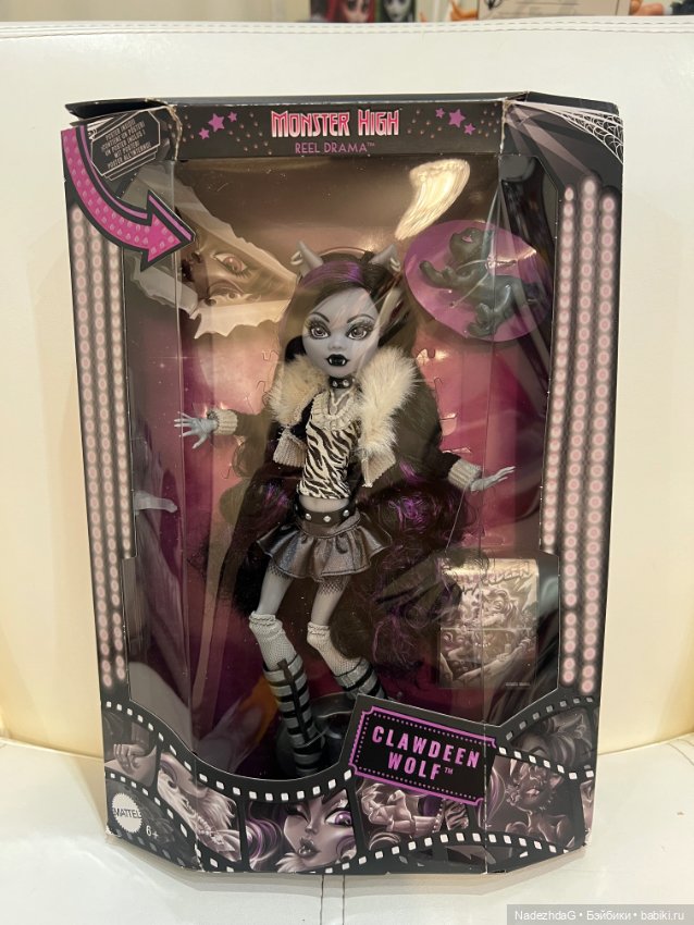 Monster High Reel Drama Clawdeen Wolf in Black and White