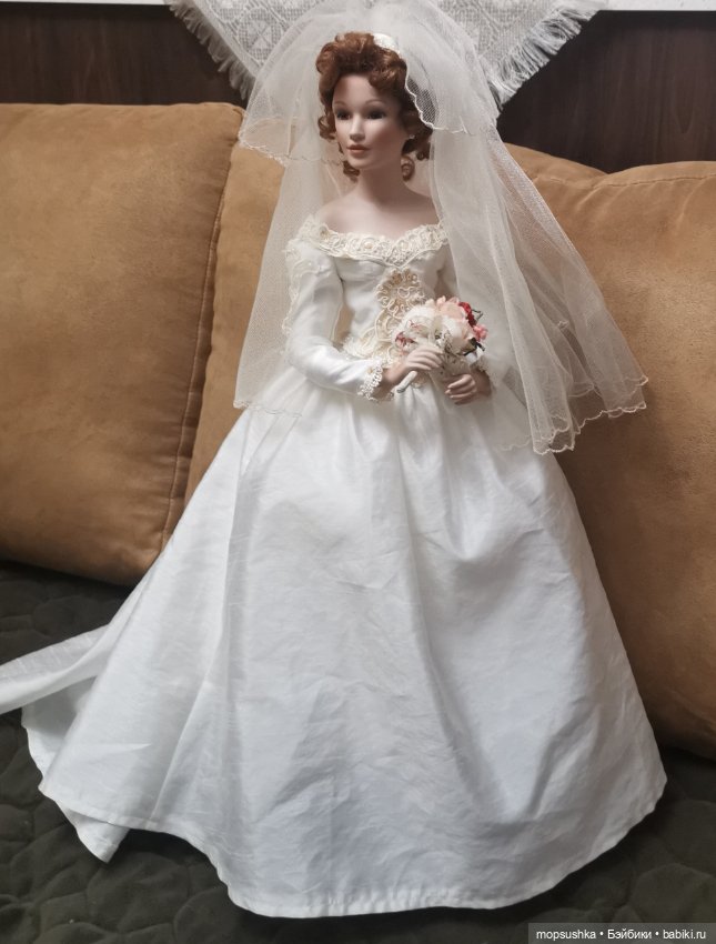 Коллекционная фарфоровая кукла - невеста , " Отражение Осени " (фото 2)