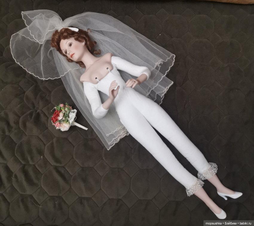 Коллекционная фарфоровая кукла - невеста , " Отражение Осени " (фото 3)