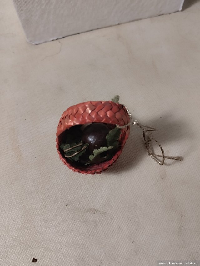 Ёлочная игрушка Грибы в корзинке (фото 6)