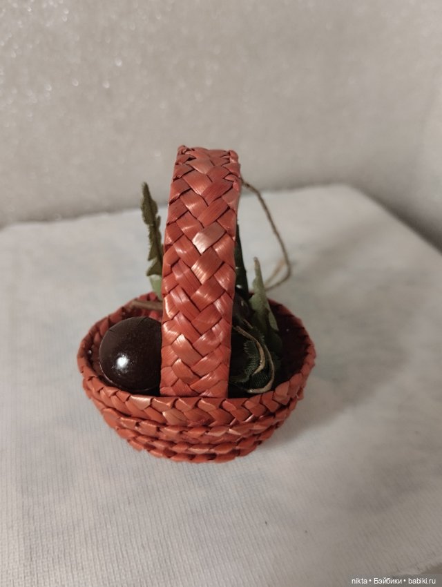 Ёлочная игрушка Грибы в корзинке (фото 3)