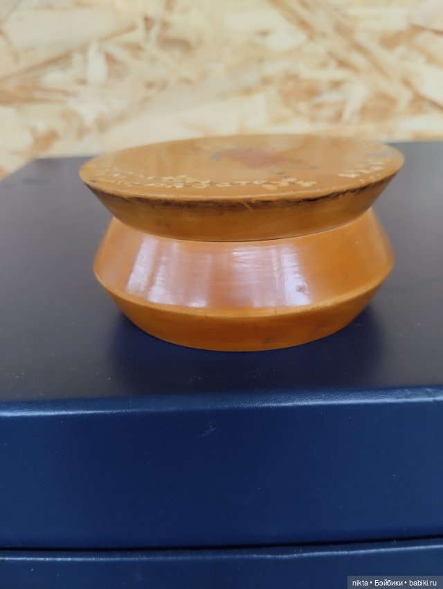 Деревянная шкатулка СССР для кукольных мелочей, обустройства быта (фото 3)