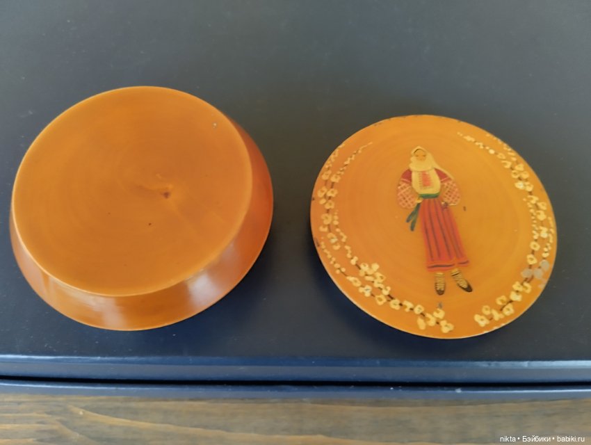 Деревянная шкатулка СССР для кукольных мелочей, обустройства быта (фото 5)