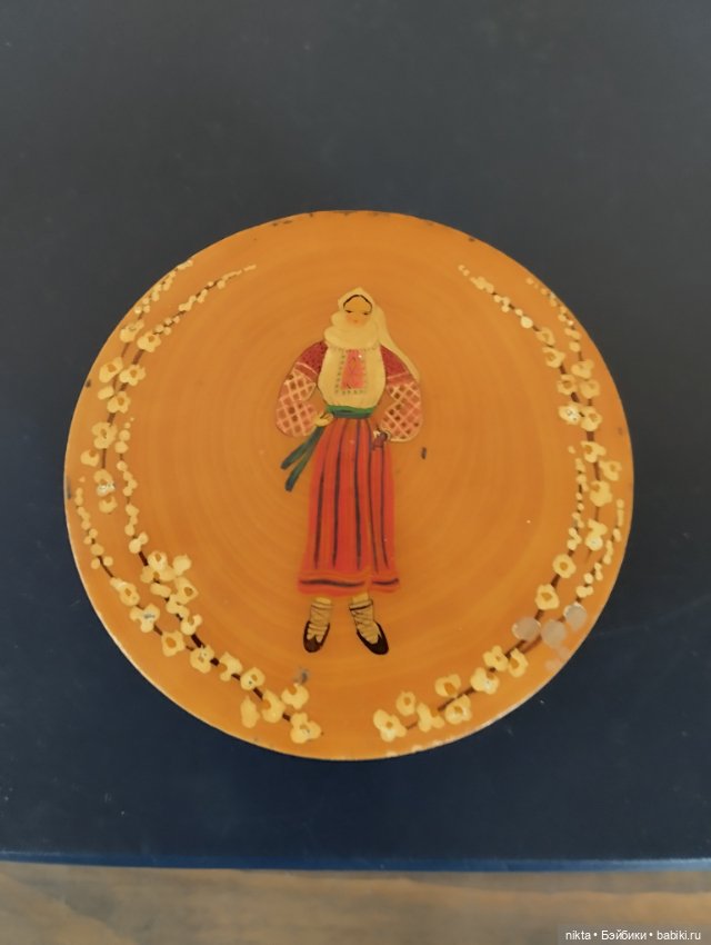 Деревянная шкатулка СССР для кукольных мелочей, обустройства быта (фото 2)