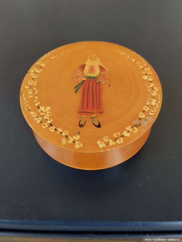 Деревянная шкатулка СССР для кукольных мелочей, обустройства быта