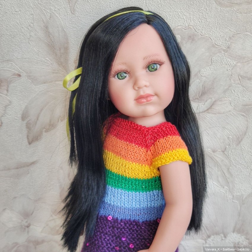 Кукла Llorens артикуляционная брюнетка с зелеными глазами , 42 см (фото 2)