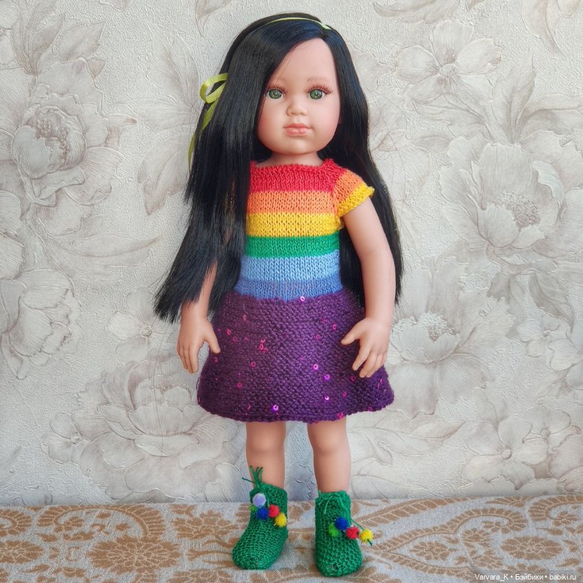 Кукла Llorens артикуляционная брюнетка с зелеными глазами , 42 см (фото 4)