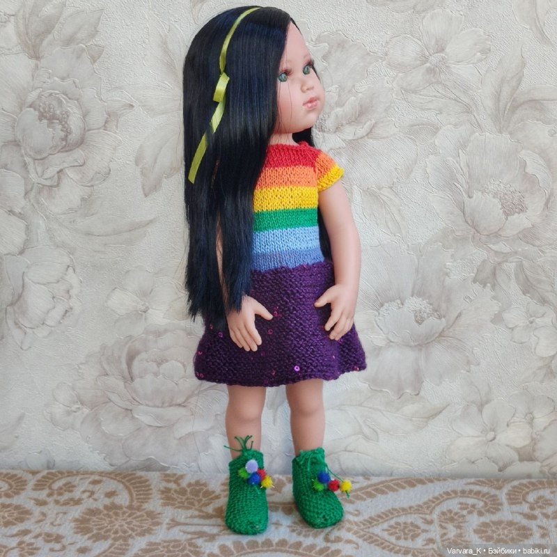 Кукла Llorens артикуляционная брюнетка с зелеными глазами , 42 см (фото 3)