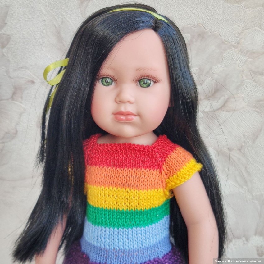 Кукла Llorens артикуляционная брюнетка с зелеными глазами , 42 см