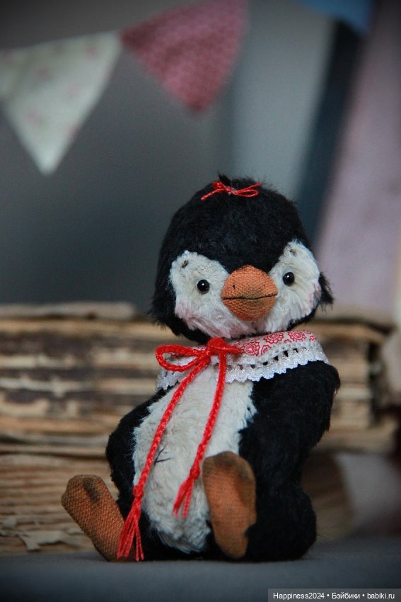 Пингвиненок в воротничке — Авторские игрушки (фото 8)