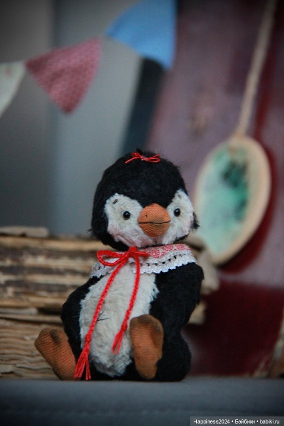 Пингвиненок в воротничке — Авторские игрушки (фото 10)