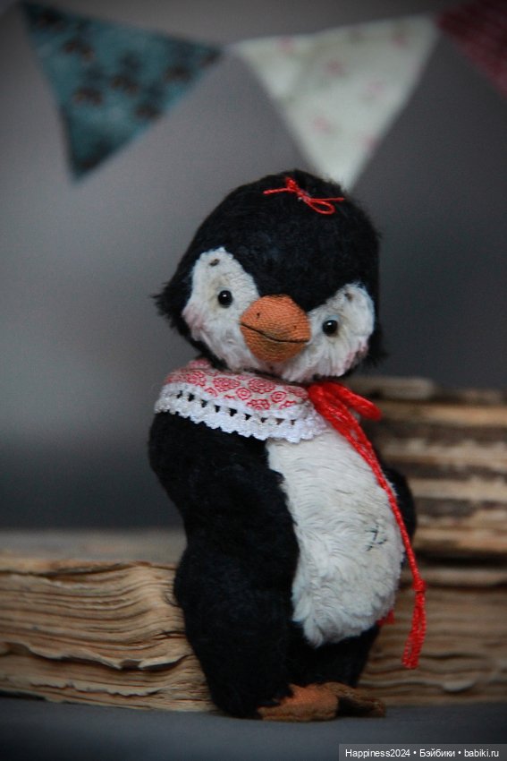 Пингвиненок в воротничке — Авторские игрушки (фото 6)
