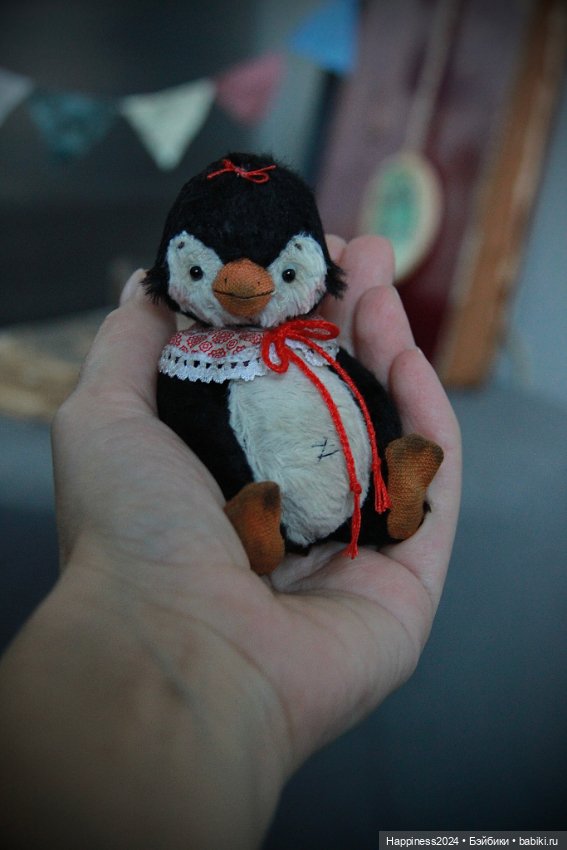 Пингвиненок в воротничке — Авторские игрушки (фото 5)
