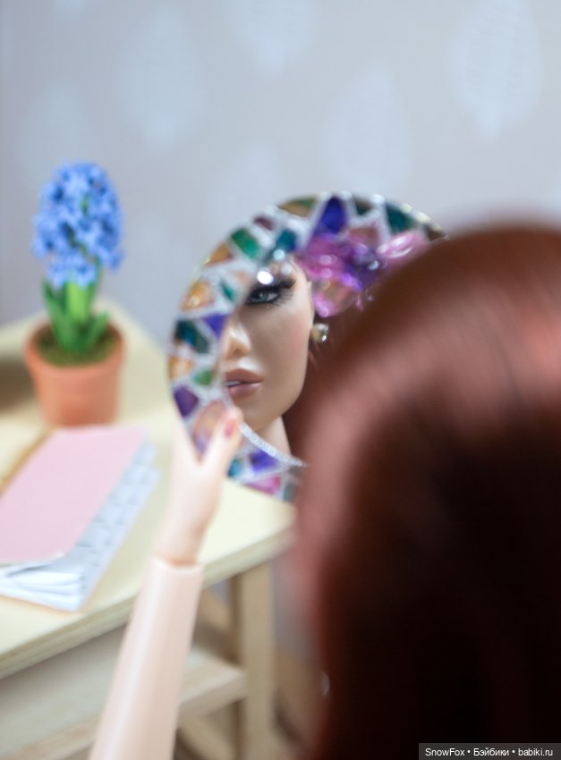 Настольное зеркало для кукол 1:6 (Barbie, integrity toys, momoko, bjd) (фото 2)