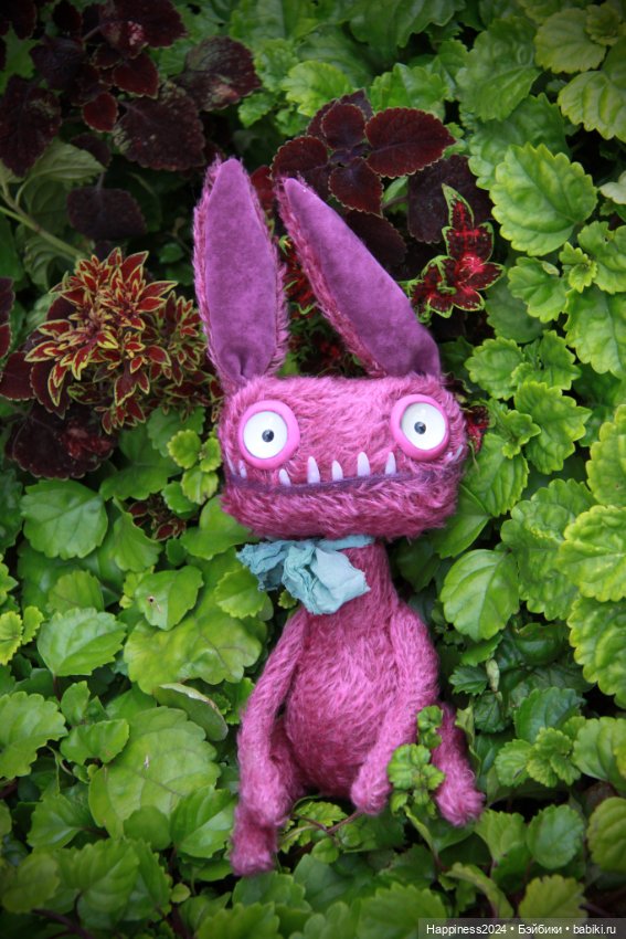 Фиолетовый заяц монстрик — Авторские игрушки (фото 5)