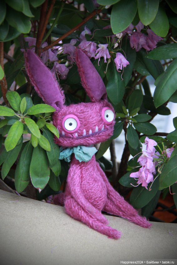 Фиолетовый заяц монстрик — Авторские игрушки (фото 8)