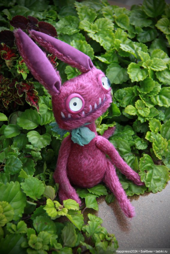 Фиолетовый заяц монстрик — Авторские игрушки (фото 7)