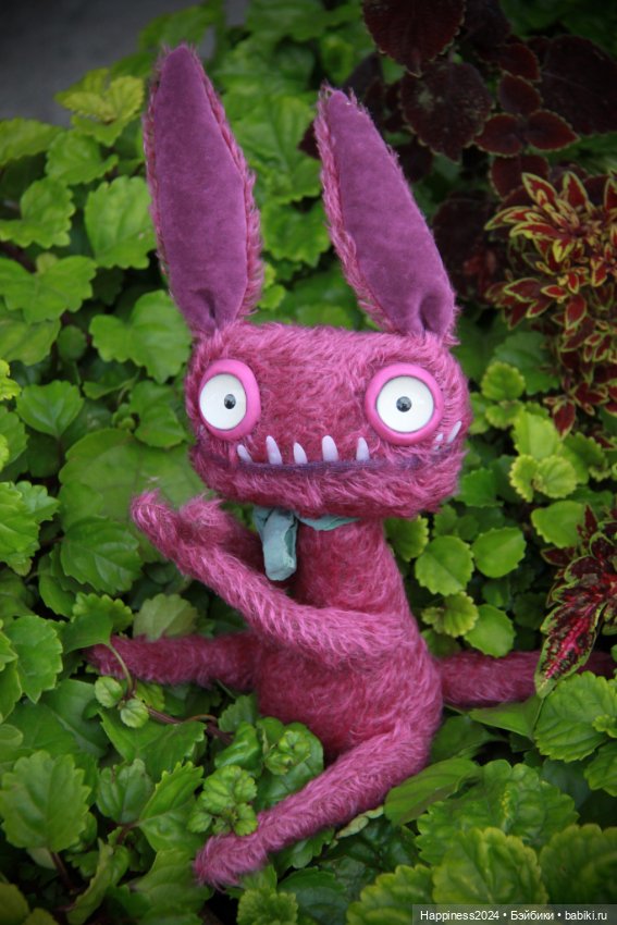 Фиолетовый заяц монстрик — Авторские игрушки (фото 3)