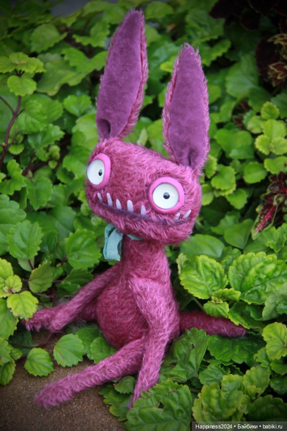 Фиолетовый заяц монстрик — Авторские игрушки
