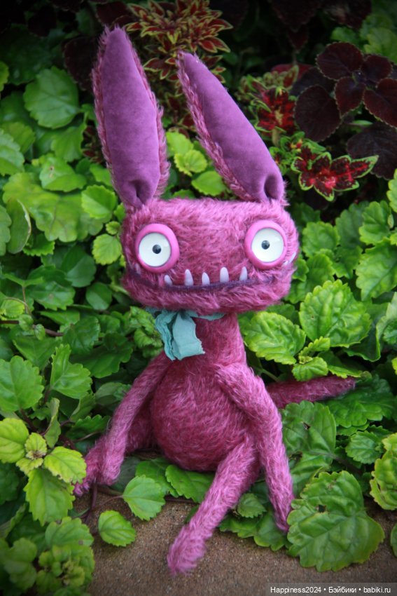 Фиолетовый заяц монстрик — Авторские игрушки (фото 6)