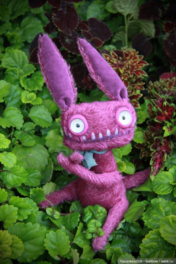 Фиолетовый заяц монстрик — Авторские игрушки (фото 2)