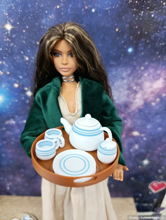 Чайный сервиз для кукол 1:6