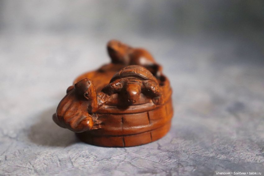 Нэцкэ "Лягушка, черепаха и мышь" (фото 4)