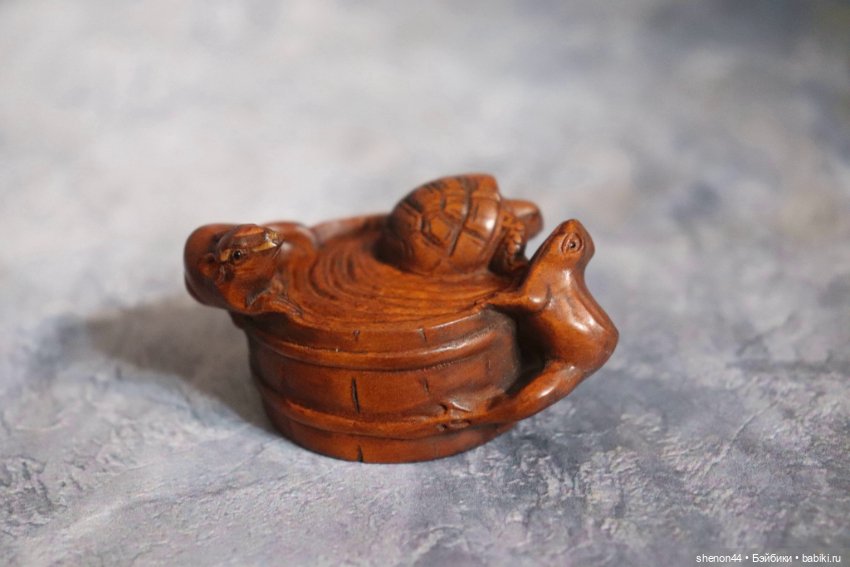 Нэцкэ "Лягушка, черепаха и мышь" (фото 2)