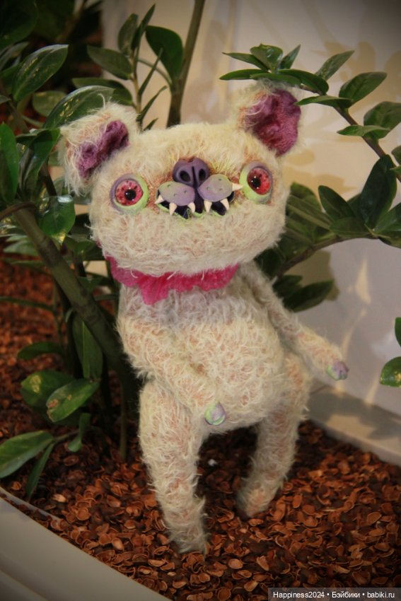 Зеленый кот монстрик — Авторские игрушки (фото 6)