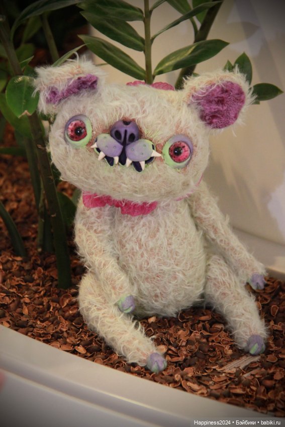 Зеленый кот монстрик — Авторские игрушки (фото 4)