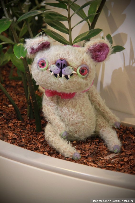 Зеленый кот монстрик — Авторские игрушки (фото 5)