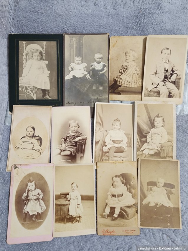 Антикварные детские фото как реквизит для кукольных фотосессий