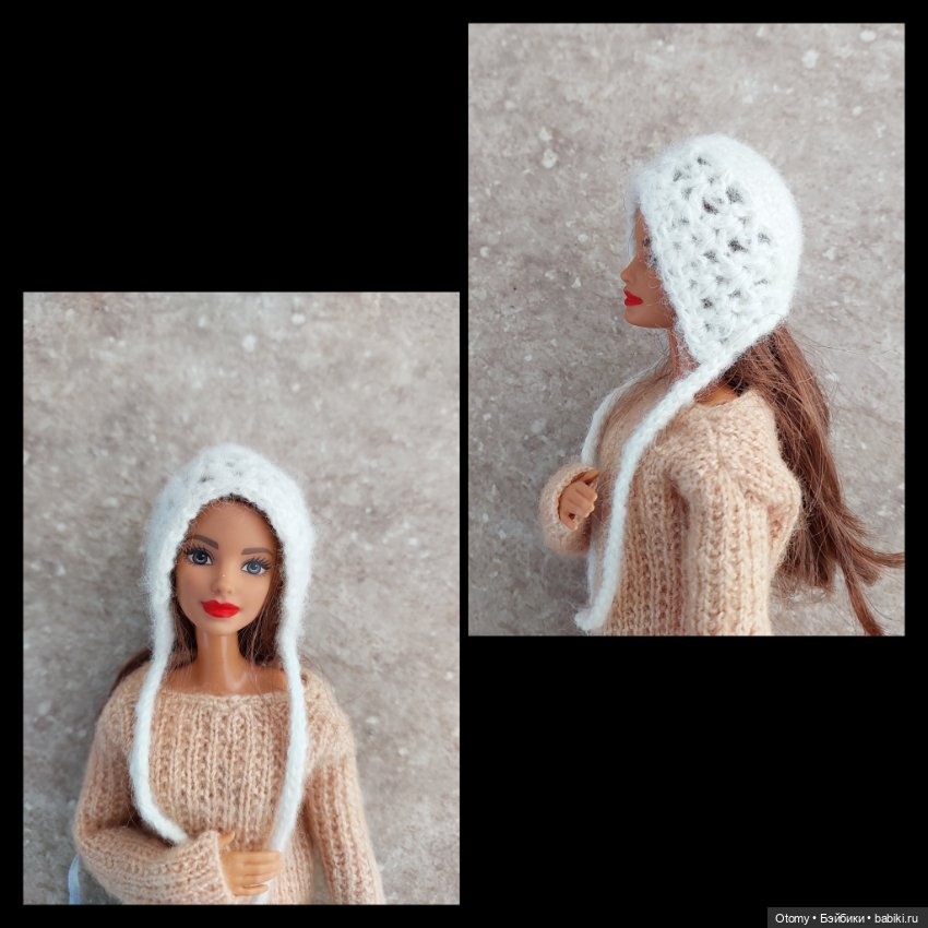 Шапочки-ушанки на кукол Барби/Кен (фото 5)