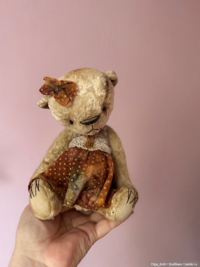 Мишка тедди Карамелька — Авторские игрушки (фото 3)