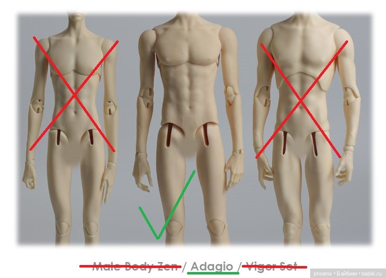 BJD формата 1/6 фирмы Granado: голова Galileo на теле Male Body 32Adagio. Новый